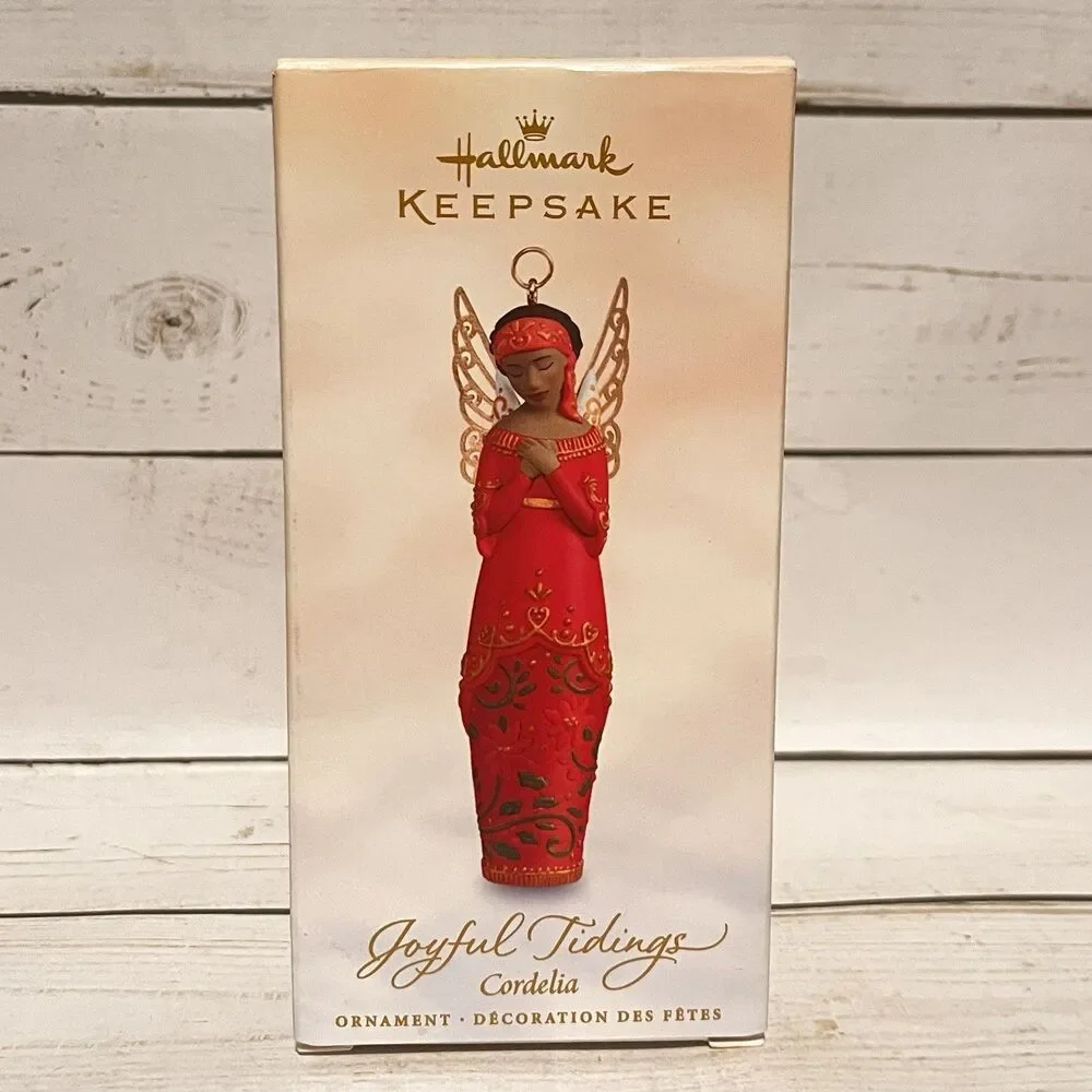 Hallmark 2005 Keepsake Angel Ornament Cordelia Joyful Tiding Red Color of Love